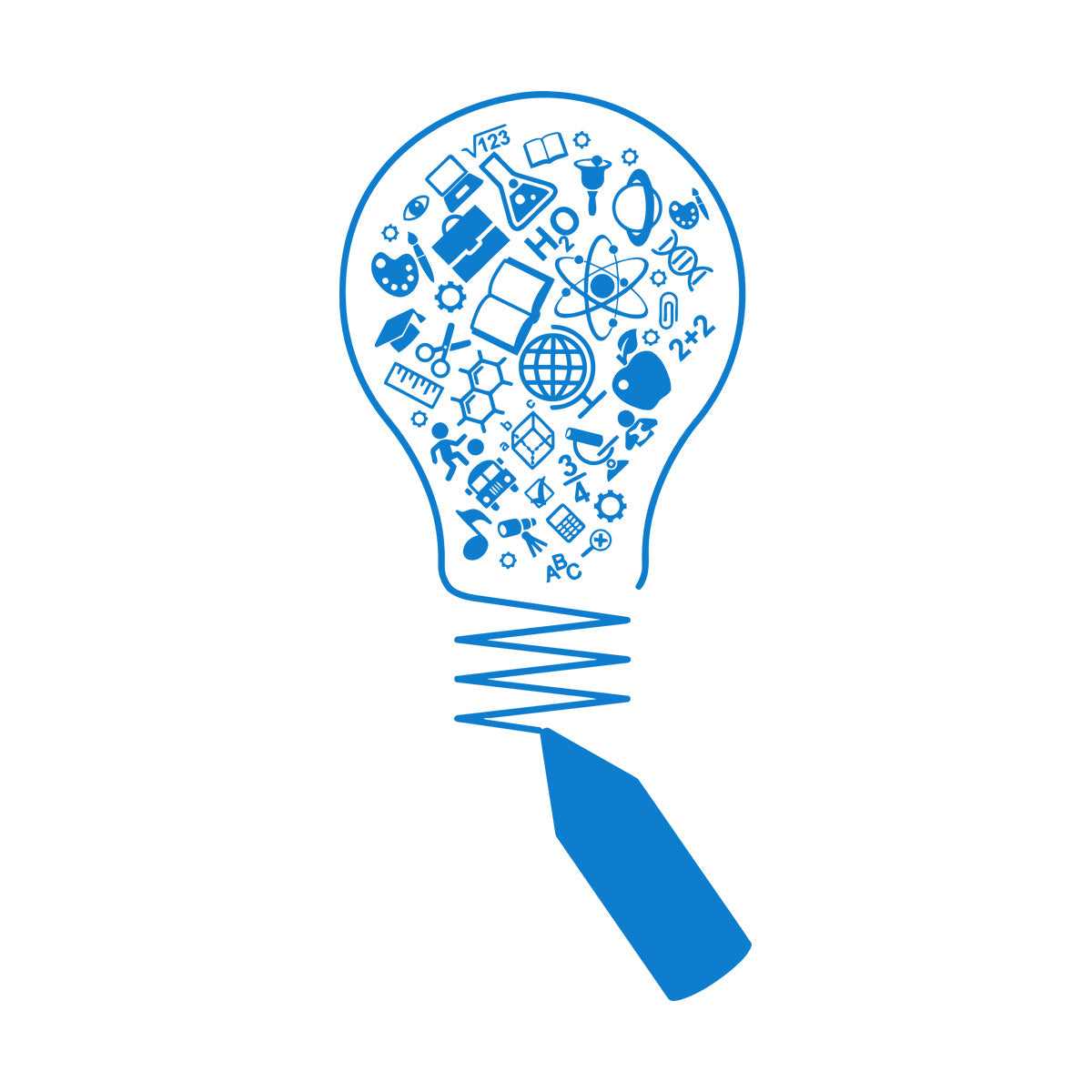 Vinyl Wall Stickers Science Open Book Lamp Physics School Wall Beautification