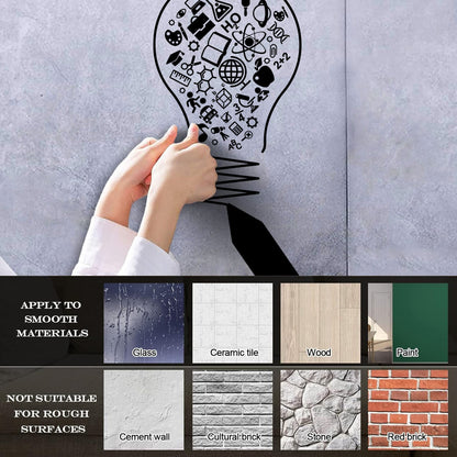 Vinyl Wall Stickers Science Open Book Lamp Physics School Wall Beautification