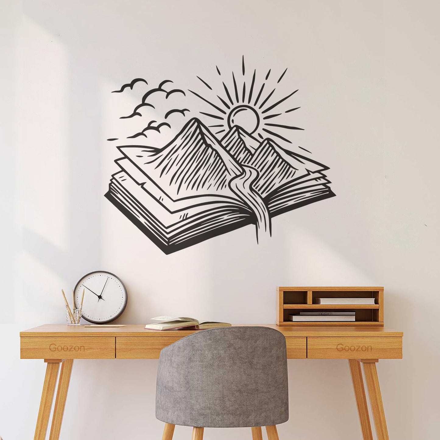 Engraving Stickers Table Teen Book World Natural Adventure Easy Installation