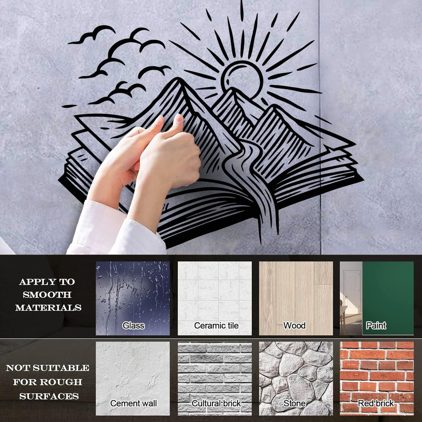 Engraving Stickers Table Teen Book World Natural Adventure Easy Installation