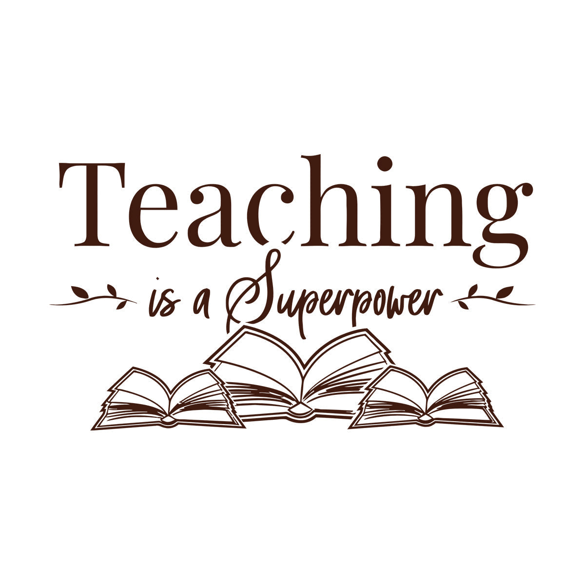 Lettering Decals Teaching Superpower School Phrase Open Books Art Mural Painting