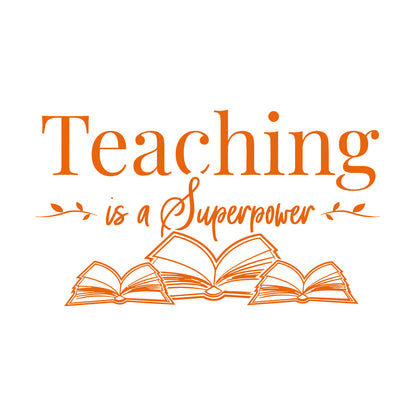 Lettering Decals Teaching Superpower School Phrase Open Books Art Mural Painting