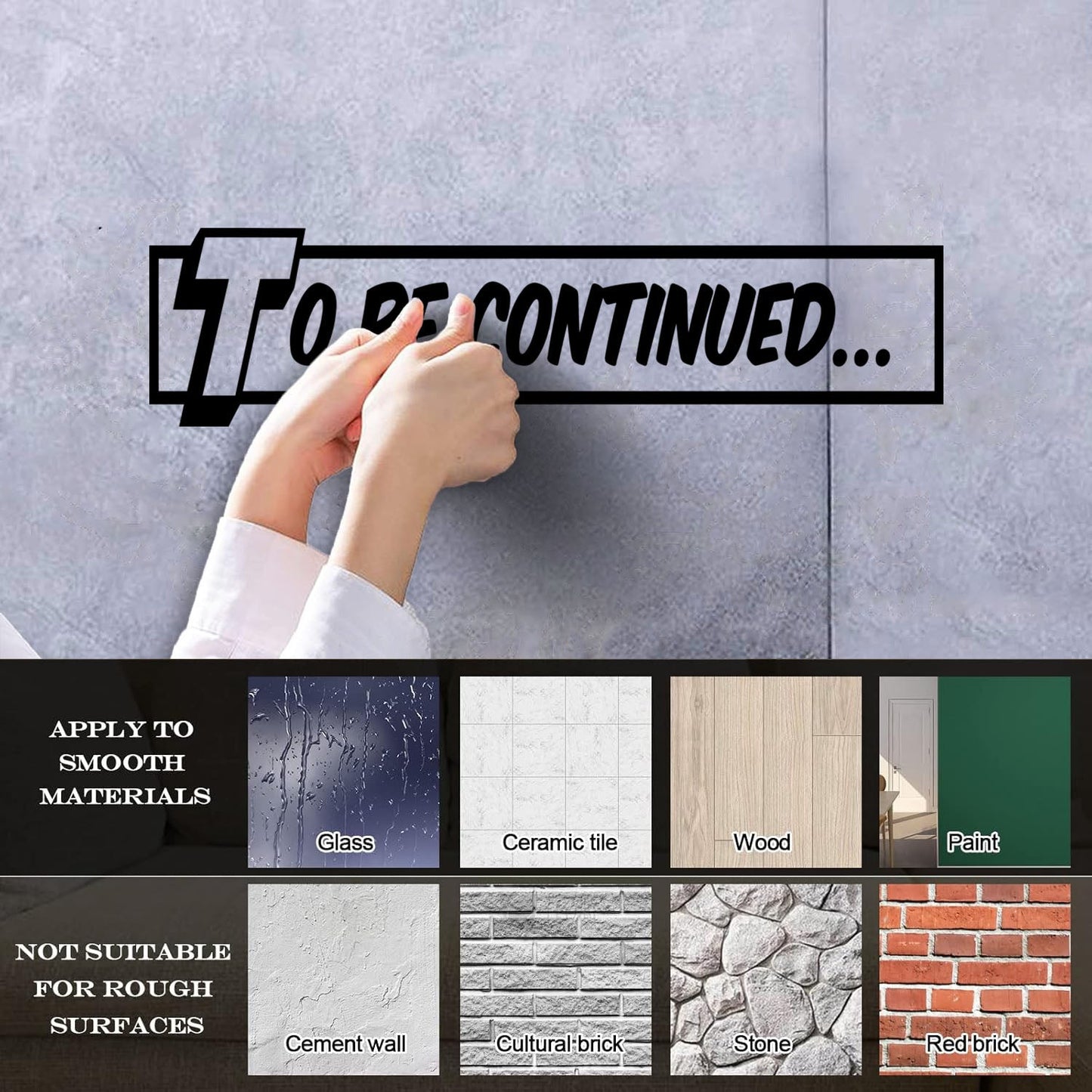 To Be Continued Comics Library Book Kids Teen Wall Decals Pvc Multiple Size Options