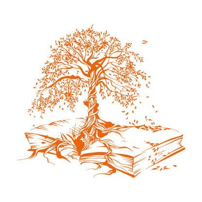 Lettering Stickers Tree Book Leaves Knowledge Library Reading Room Waterproof