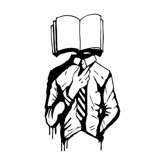 Vinyl Wall Stickers Walking Dictionary Library Book Lover Store Student Personalized Customization