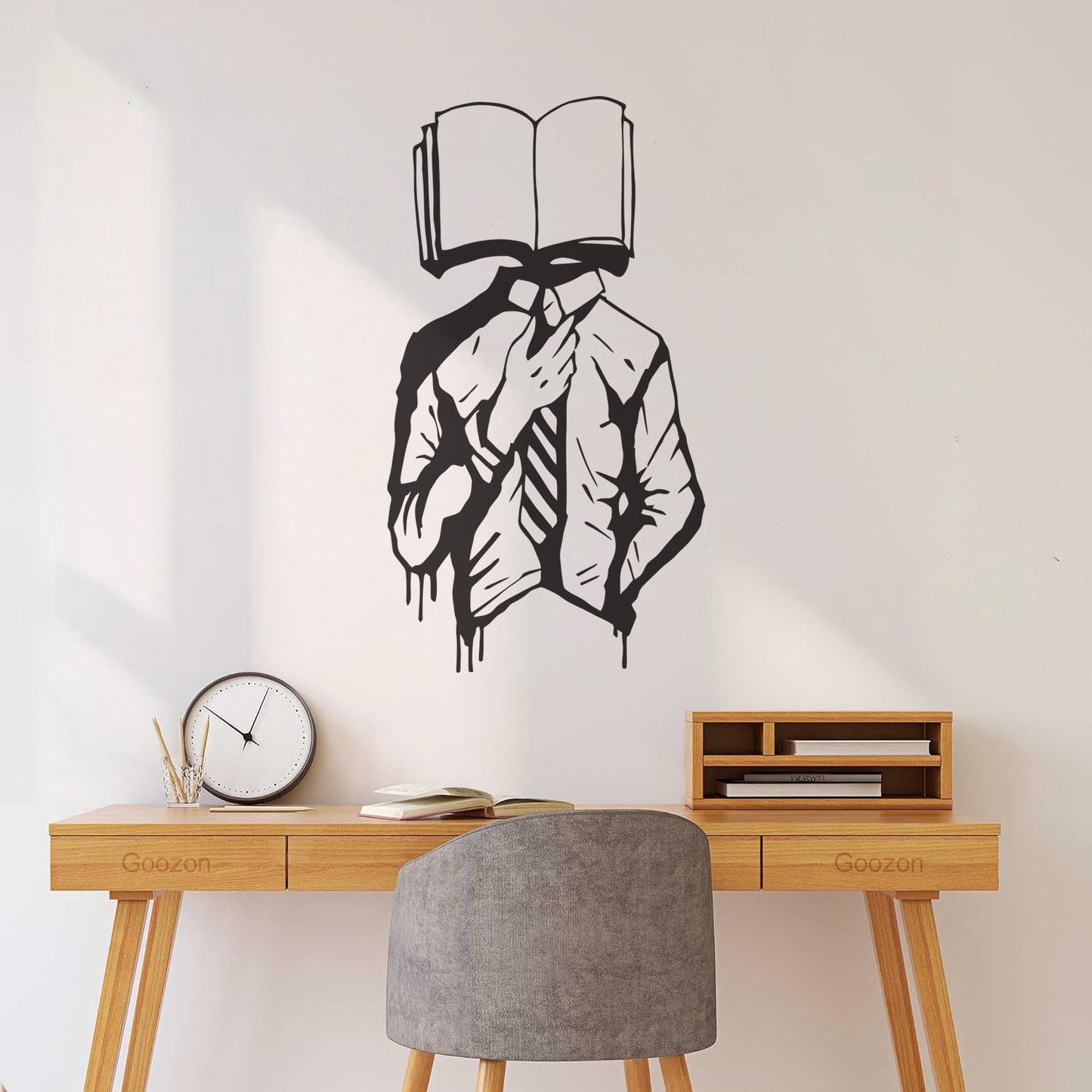 Vinyl Wall Stickers Walking Dictionary Library Book Lover Store Student Personalized Customization