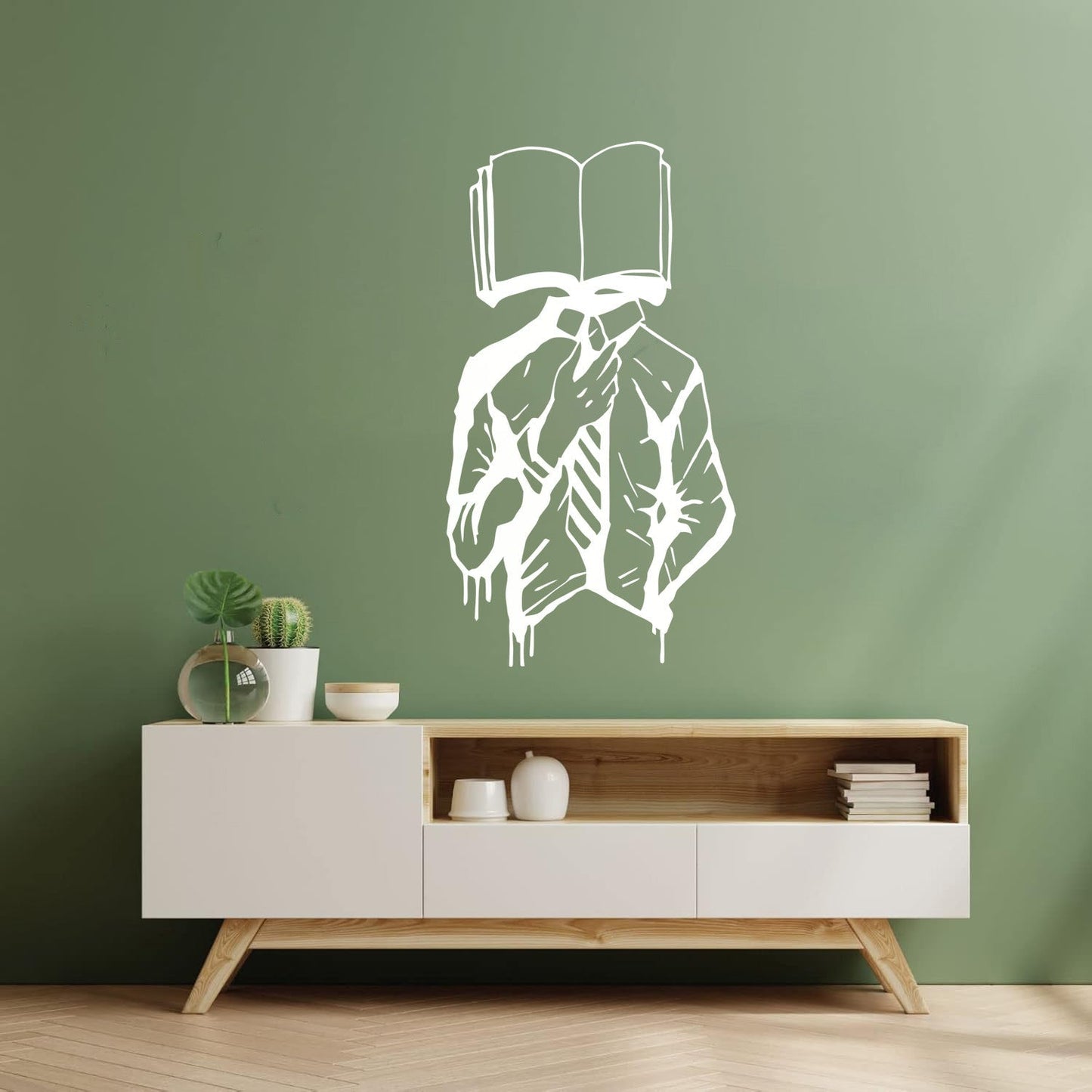 Vinyl Wall Stickers Walking Dictionary Library Book Lover Store Student Personalized Customization