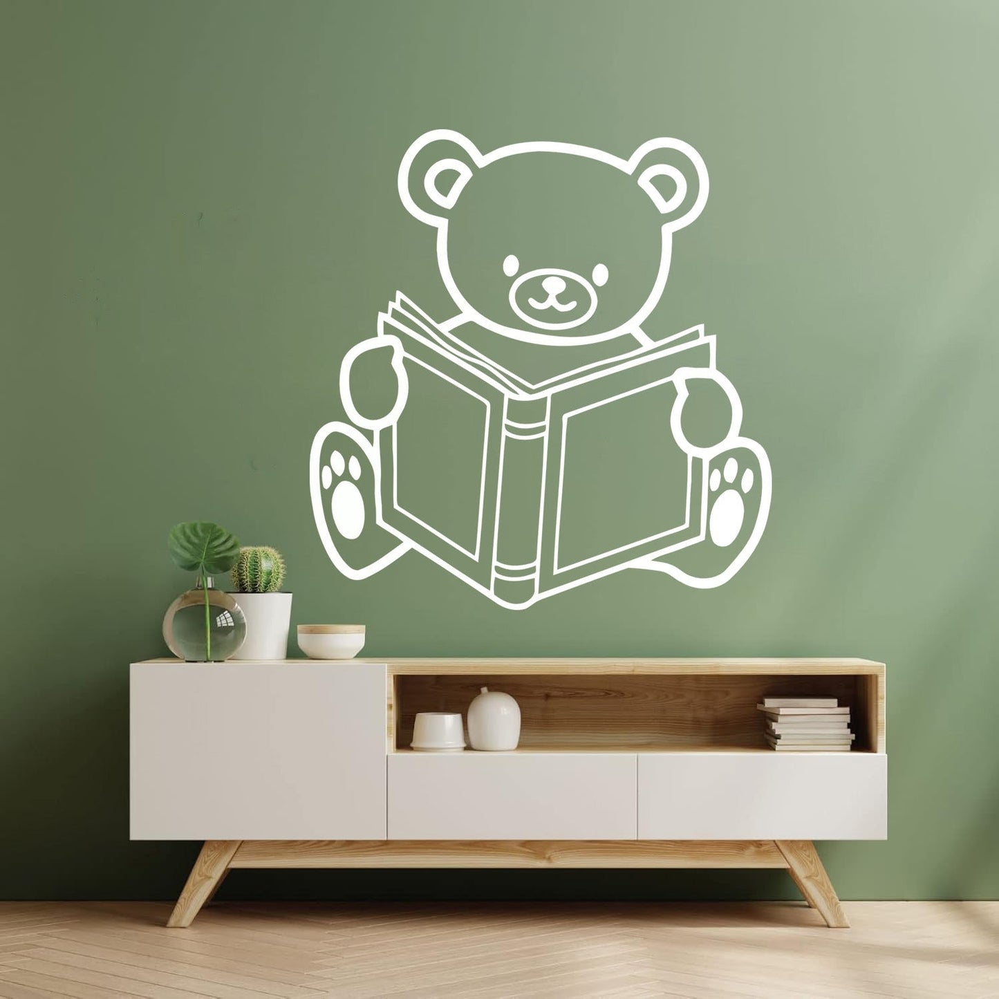 Wall Stickers Teddy Bear Book Abc Study Kids Nursery Tattoo Culture