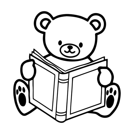 Wall Stickers Teddy Bear Book Abc Study Kids Nursery Tattoo Culture