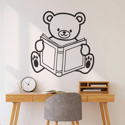 Wall Stickers Teddy Bear Book Abc Study Kids Nursery Tattoo Culture