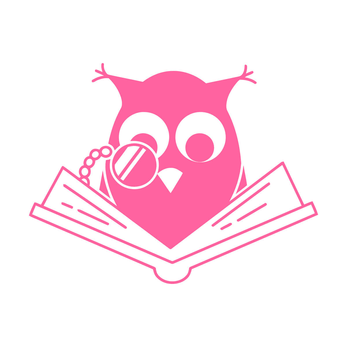 Vinyl Art Sticker Smart Owl Scholar Reading Book Kids Store Decoration
