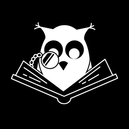 Vinyl Art Sticker Smart Owl Scholar Reading Book Kids Store Decoration