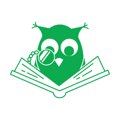Vinyl Art Sticker Smart Owl Scholar Reading Book Kids Store Decoration