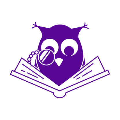 Vinyl Art Sticker Smart Owl Scholar Reading Book Kids Store Decoration