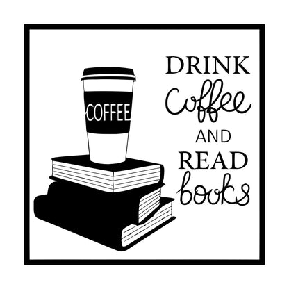 Wall Decals Pvc Words Cloud Drink Coffe And Read Books Cafe Self Adhesive