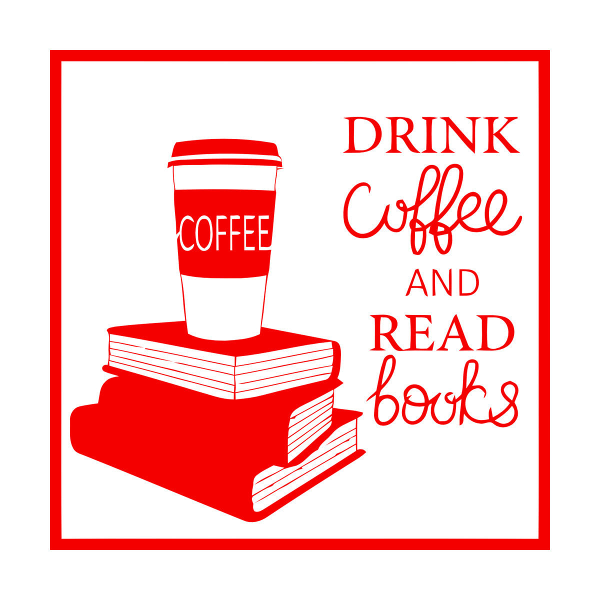 Wall Decals Pvc Words Cloud Drink Coffe And Read Books Cafe Self Adhesive