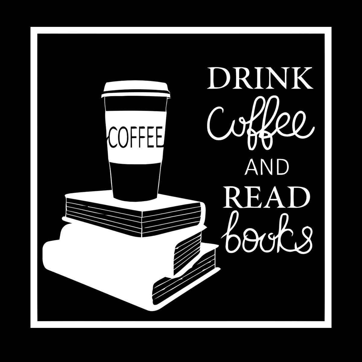 Wall Decals Pvc Words Cloud Drink Coffe And Read Books Cafe Self Adhesive