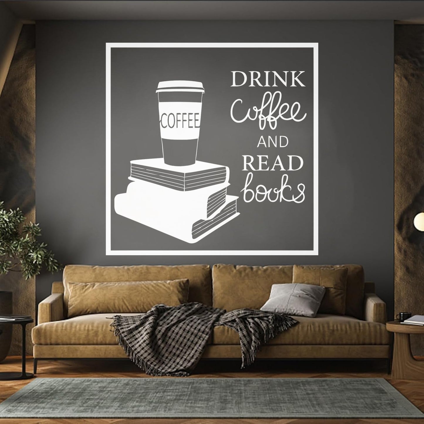 Wall Decals Pvc Words Cloud Drink Coffe And Read Books Cafe Self Adhesive