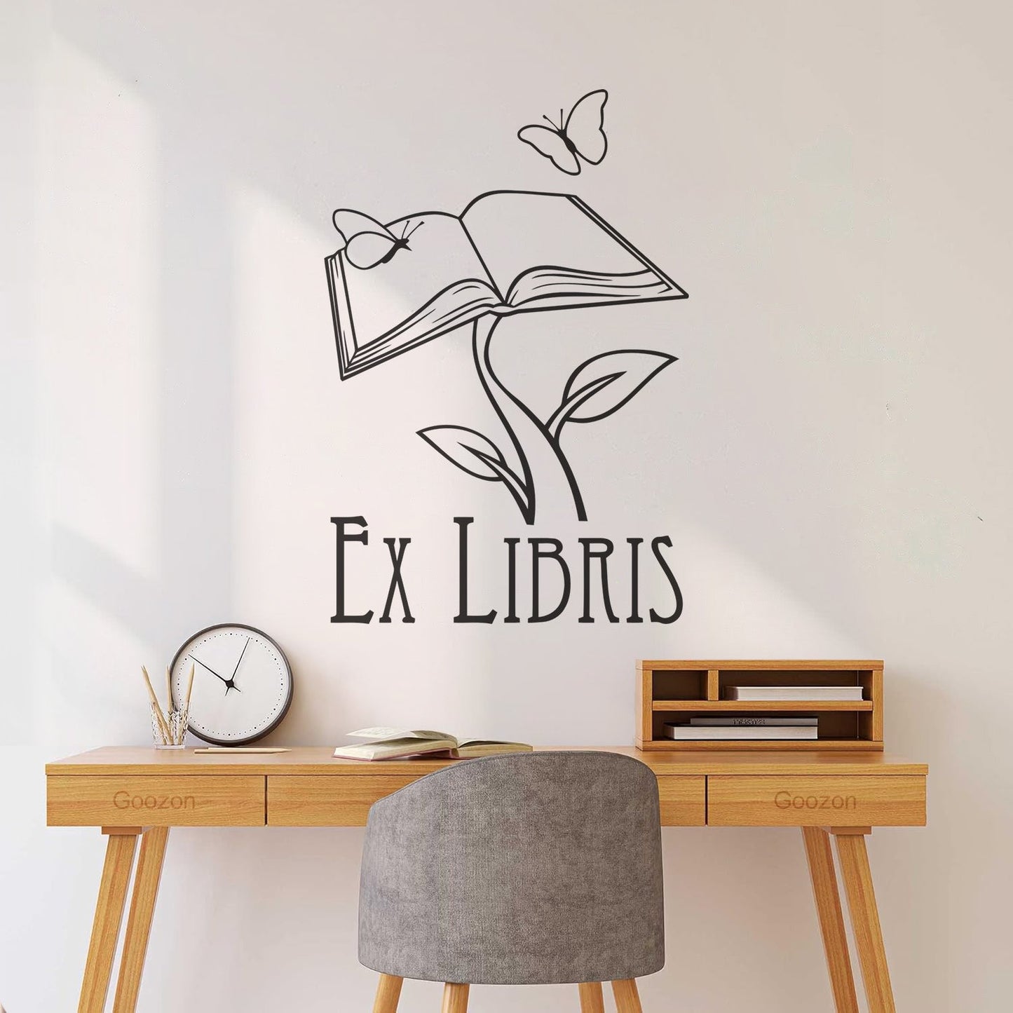 Lettering Stickers Book Library Bookworm Bookstore Study School Do Not Damage The Wall Surface