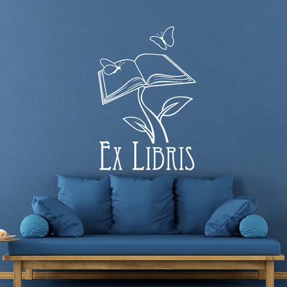 Lettering Stickers Book Library Bookworm Bookstore Study School Do Not Damage The Wall Surface