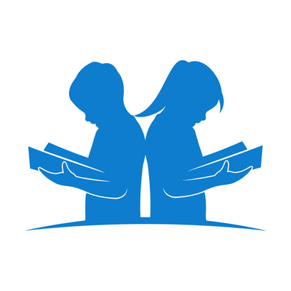 Kids With Books Book Shop Children Boy And Girl Knowledge Library Wall Decals Paster Paper Multi Color Selection