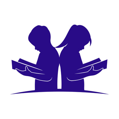 Kids With Books Book Shop Children Boy And Girl Knowledge Library Wall Decals Paster Paper Multi Color Selection