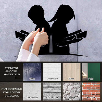 Kids With Books Book Shop Children Boy And Girl Knowledge Library Wall Decals Paster Paper Multi Color Selection