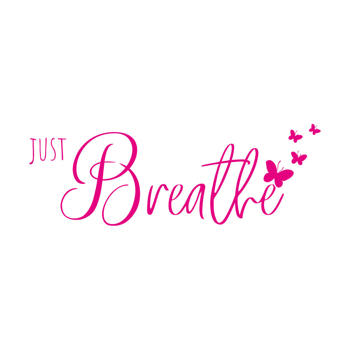 Wall Stickers Paster Paper Phrase Just Breathe Relax Meditation Room It Won'T Fall Off