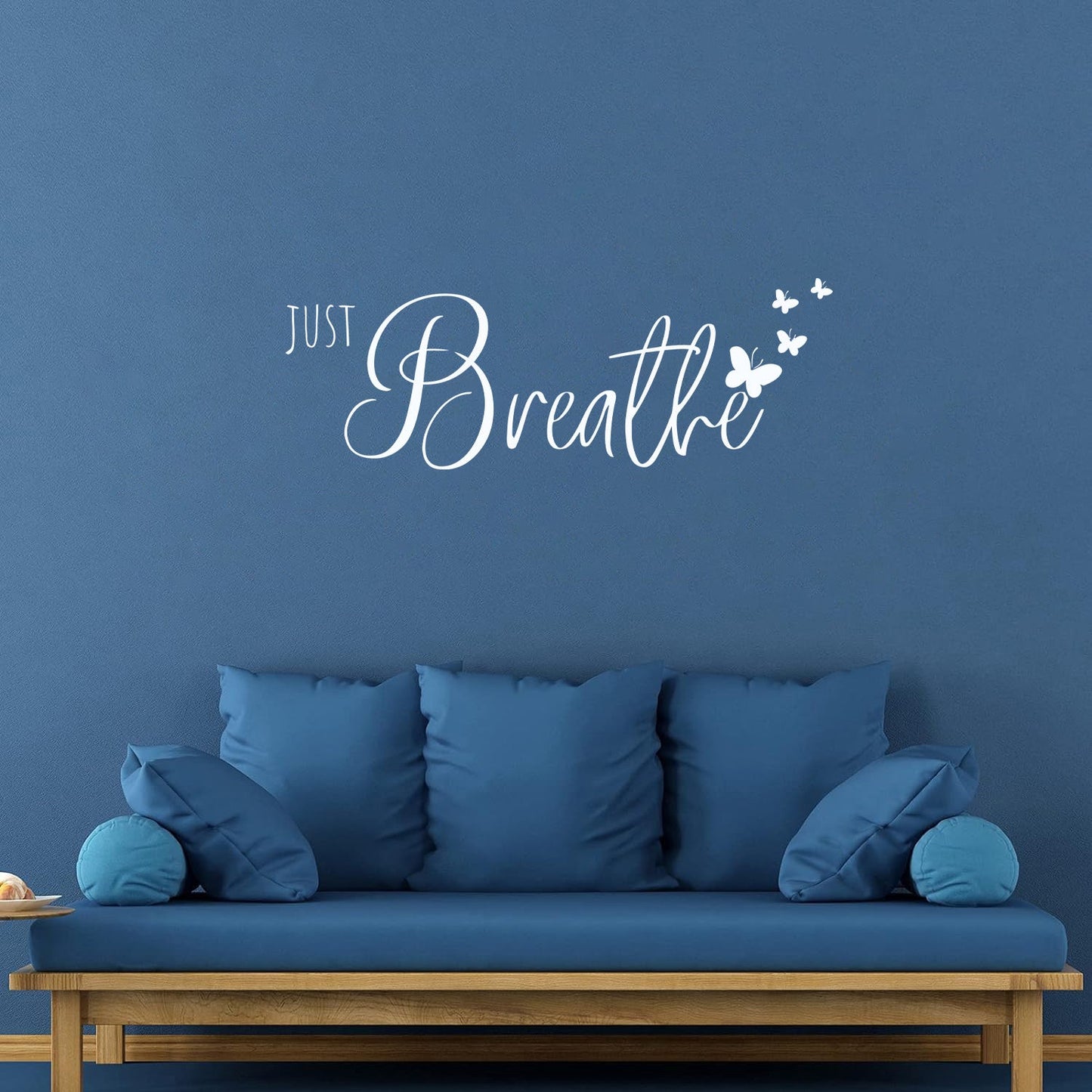 Wall Stickers Paster Paper Phrase Just Breathe Relax Meditation Room It Won'T Fall Off