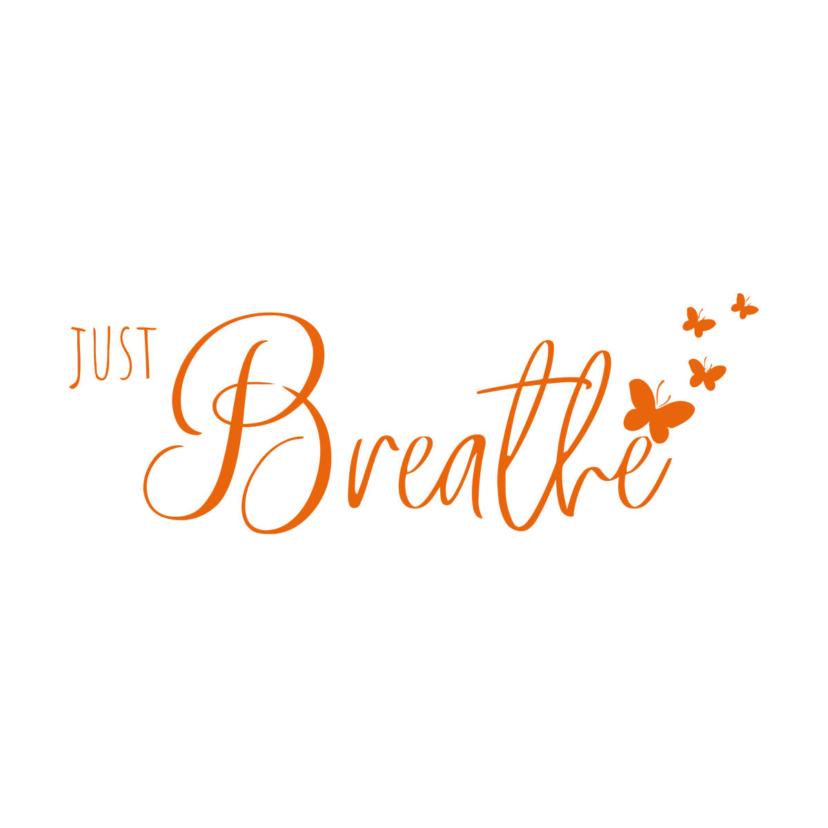 Wall Stickers Paster Paper Phrase Just Breathe Relax Meditation Room It Won'T Fall Off