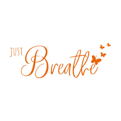 Wall Stickers Paster Paper Phrase Just Breathe Relax Meditation Room It Won'T Fall Off