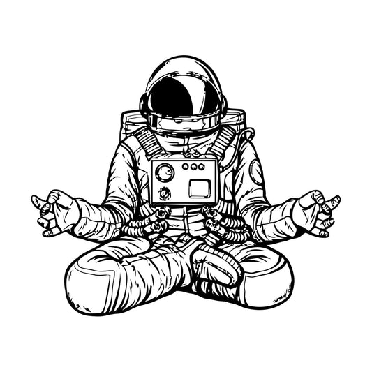 Wall Stickers Astronaut Zen Space Meditation Art Decoration
