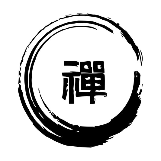 Buddha Zen Enso Circle Buddhism Yoga Meditation Relaxation Om Zen Yoga Lettering Decals Glass Stickers