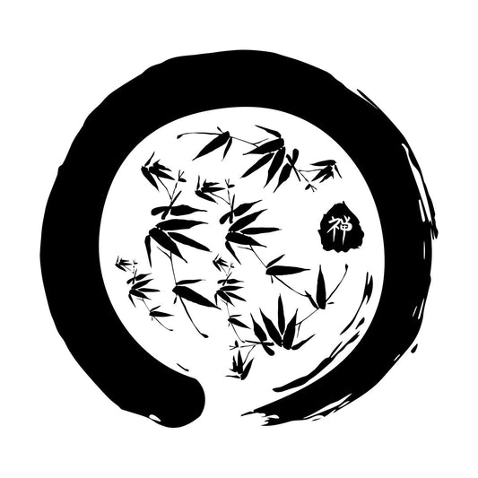 Lettering Stickers Enzo Circle Bamboo Yoga Mediation Viyl Tattoo Culture