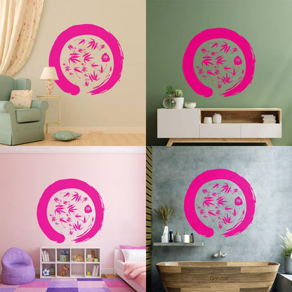 Lettering Stickers Enzo Circle Bamboo Yoga Mediation Viyl Tattoo Culture