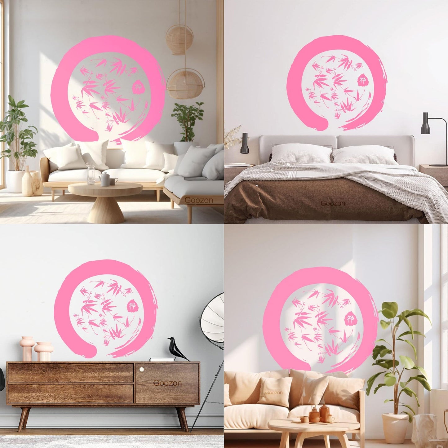 Lettering Stickers Enzo Circle Bamboo Yoga Mediation Viyl Tattoo Culture