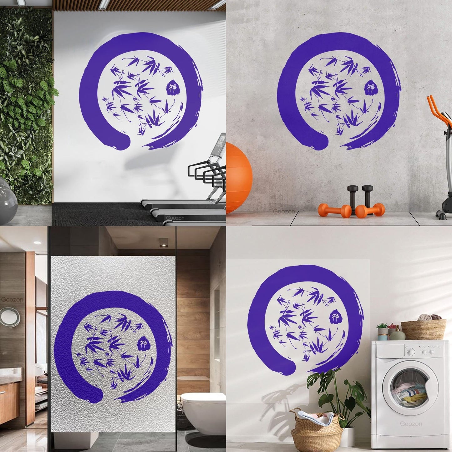 Lettering Stickers Enzo Circle Bamboo Yoga Mediation Viyl Tattoo Culture