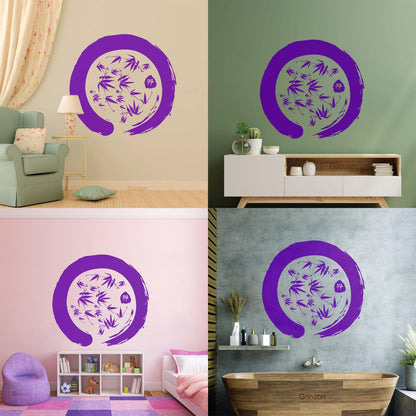 Lettering Stickers Enzo Circle Bamboo Yoga Mediation Viyl Tattoo Culture