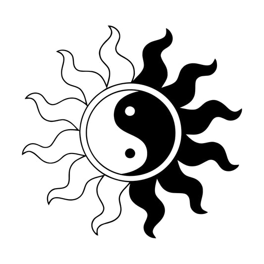 Wall Decals Light Dark Yin Yang Meditation Opposites Do Not Damage The Wall Surface