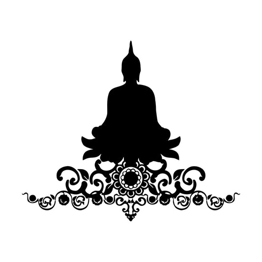Engraving Decals Yoga Pose Buddha Symbol God Buddhism Equipped With Transfer Film Kit