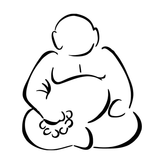 Hotei Figure Talisman Luck Feng Shui Wall Decals Pvc Car Body Decoration