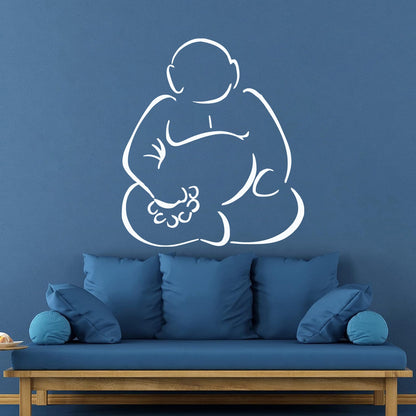 Hotei Figure Talisman Luck Feng Shui Wall Decals Pvc Car Body Decoration