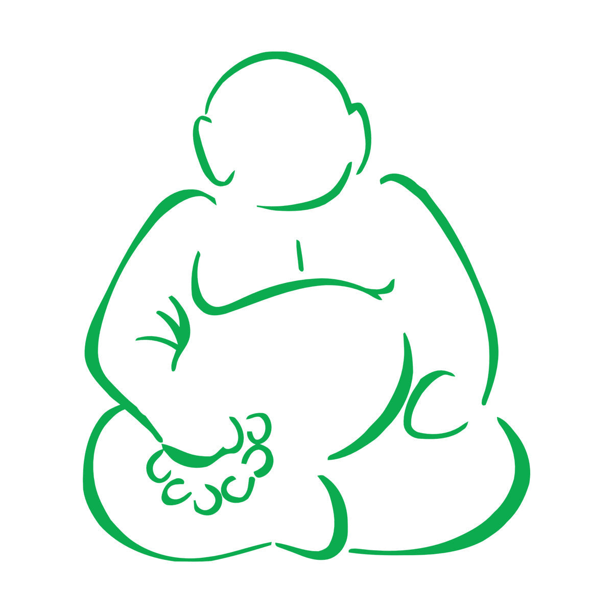 Hotei Figure Talisman Luck Feng Shui Wall Decals Pvc Car Body Decoration