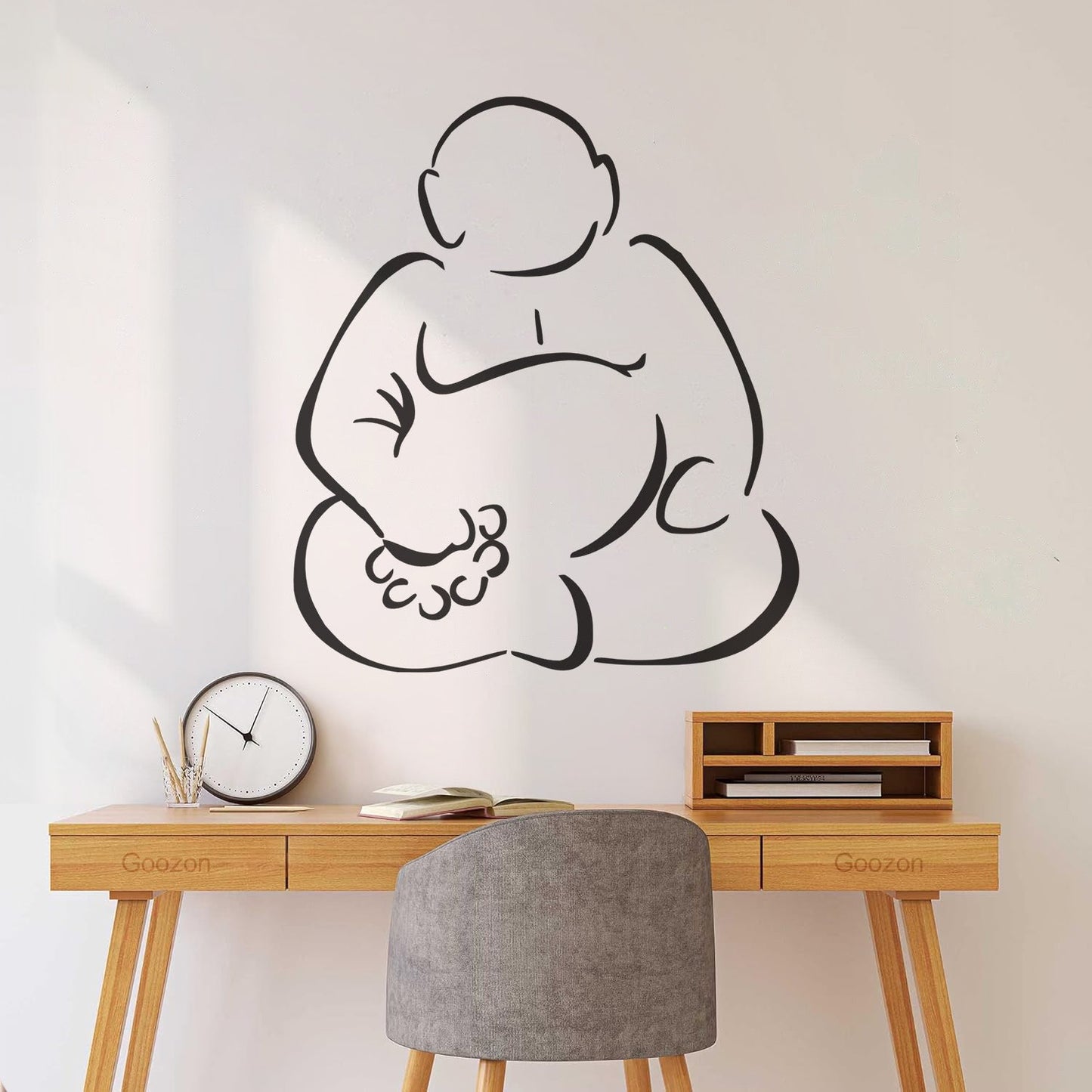 Hotei Figure Talisman Luck Feng Shui Wall Decals Pvc Car Body Decoration