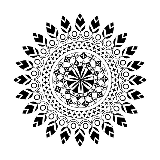 Vinyl Wall Stickers Mandala Circle Meditation Relaxation Yoga Studio Store Decoration