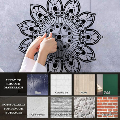 Mural And Wall Vinyl Decal Ornament Circle Mandala Meditation Relaxation Yoga Studio Do Not Damage The Wall Surface