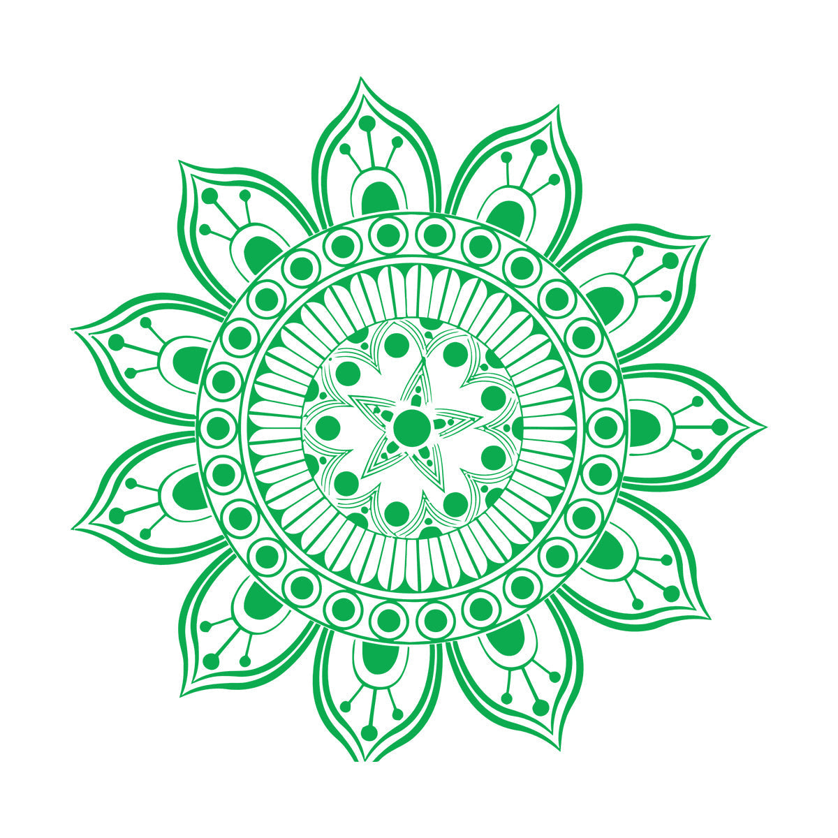 Mural And Wall Vinyl Decal Ornament Circle Mandala Meditation Relaxation Yoga Studio Do Not Damage The Wall Surface