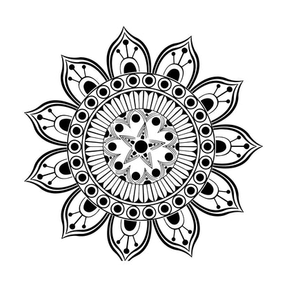 Mural And Wall Vinyl Decal Ornament Circle Mandala Meditation Relaxation Yoga Studio Do Not Damage The Wall Surface