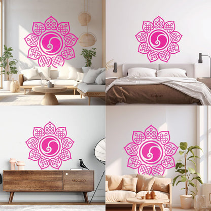 Wall Stickers Paster Paper Mandala Yoga Hinduism Zen Yin Yang Multi Color Selection