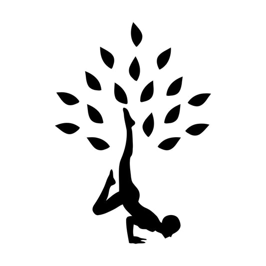 Wall Vinyl Sticker Decor Yoga Gymnastics Meditation Zen Equipped With Transfer Film Kit